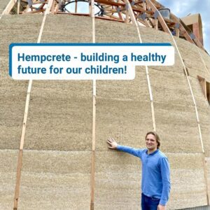 Sergiy from Hempire USA with a hemp-lime dome